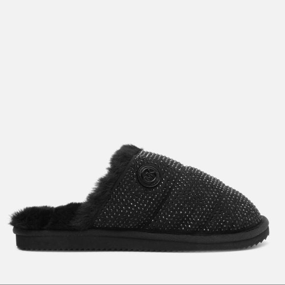 Michael Kors Women's Janis Studded Slippers Black - Picture 1 of 7